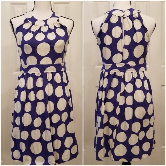 Ann Taylor Dresses & Skirts - Ann Taylor Loft szS blue & white polka dot dress
